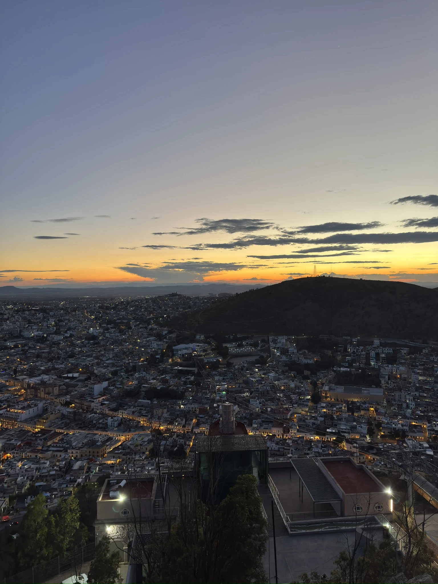Zacatecas cityscape at dusk